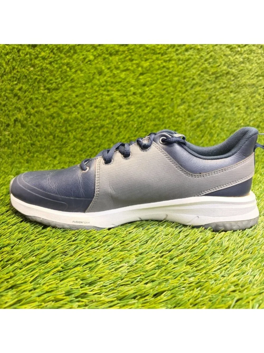 Puma Grip Fusion Pro 3.0 Mens Size 8 Blue Gray Athletic Spikeless Golf Shoes